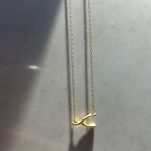 Wishbone Pendant Necklace